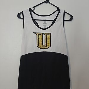 Varsity Spirit UCF Knights Tank Cheer Medium Embellished Rhinestones Black White